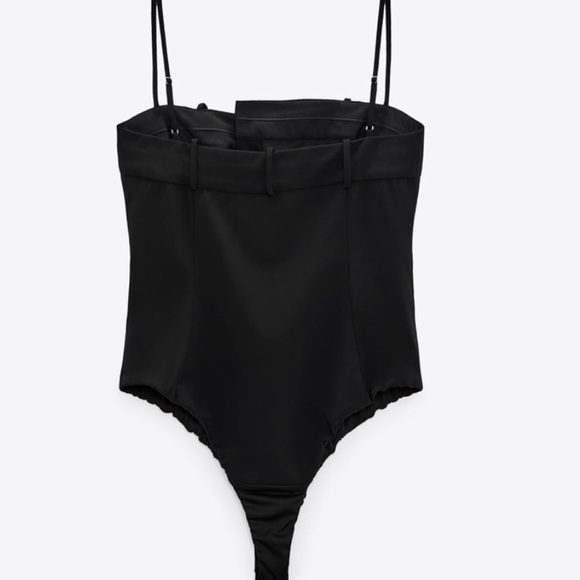 Zara waistband effect black bodysuit NWT!! - Picture 3 of 5